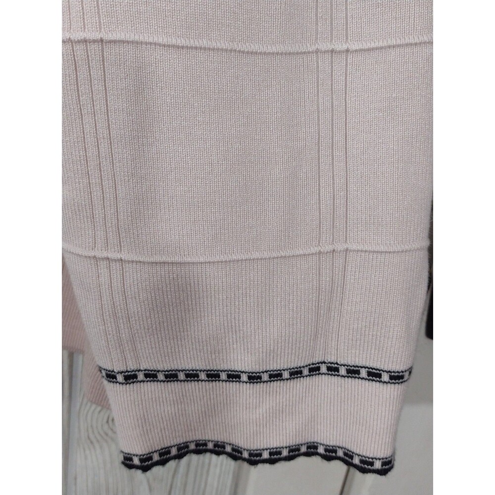 Adrianna Papell Cardigan Women's Pink Black Button Size XL Old Money Classic - Picture 8 of 14